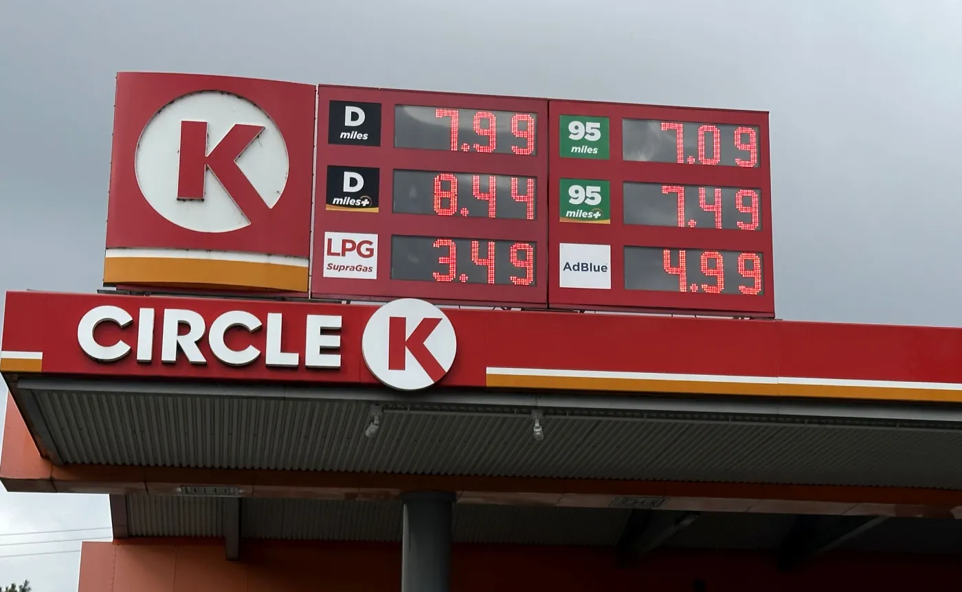 Stacja paliw Circle K - ceny paliw 20 marca 2026