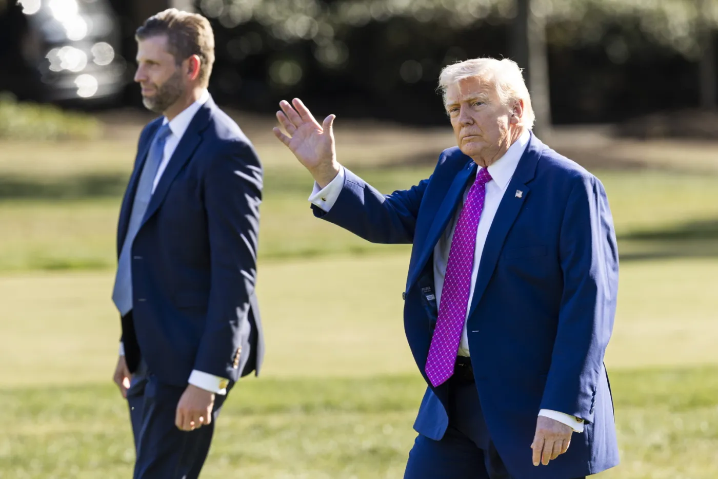 Trump departs White House for Virginia