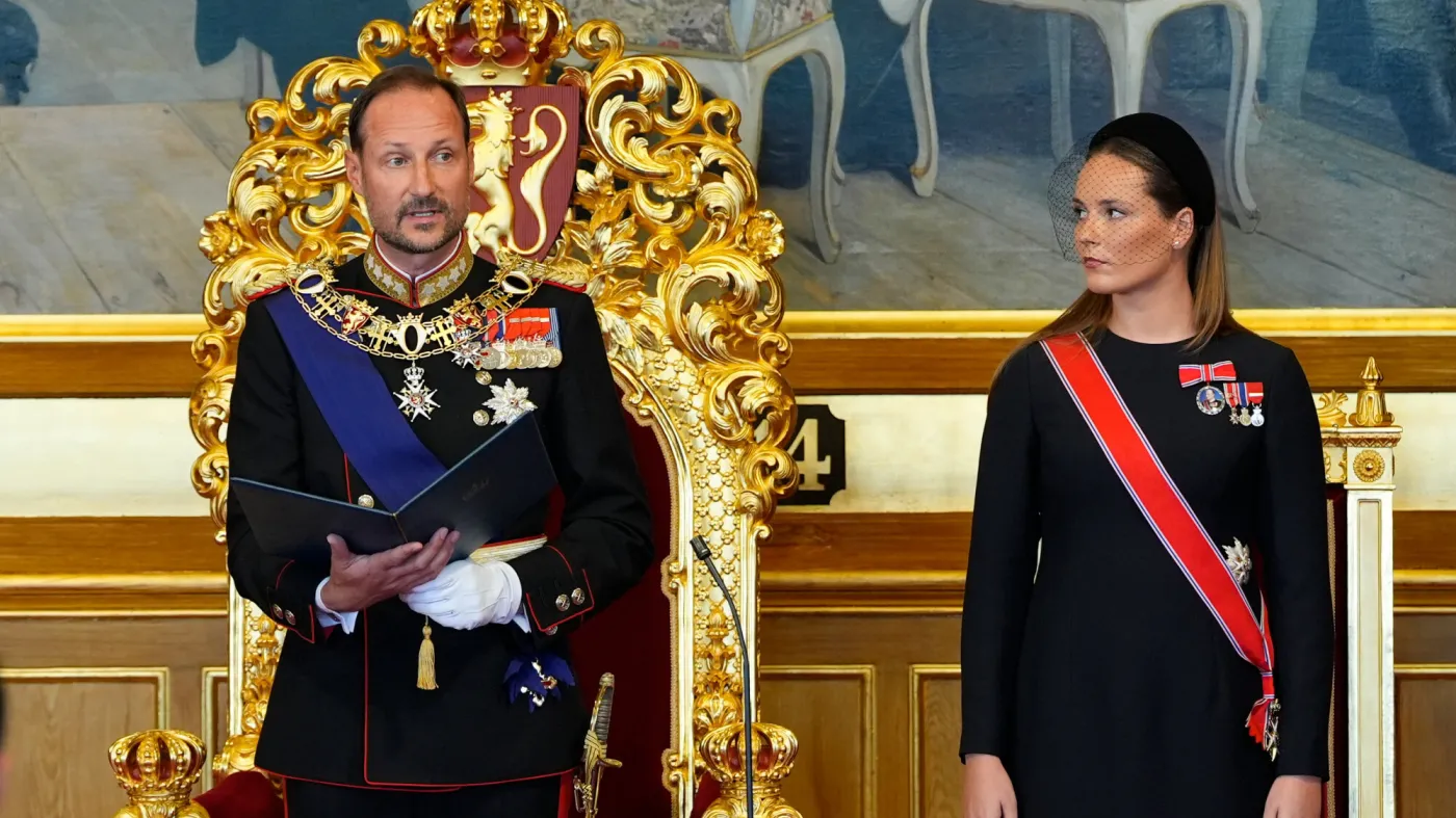 Król Haakon VIII i księżniczka Ingrid Alexandra