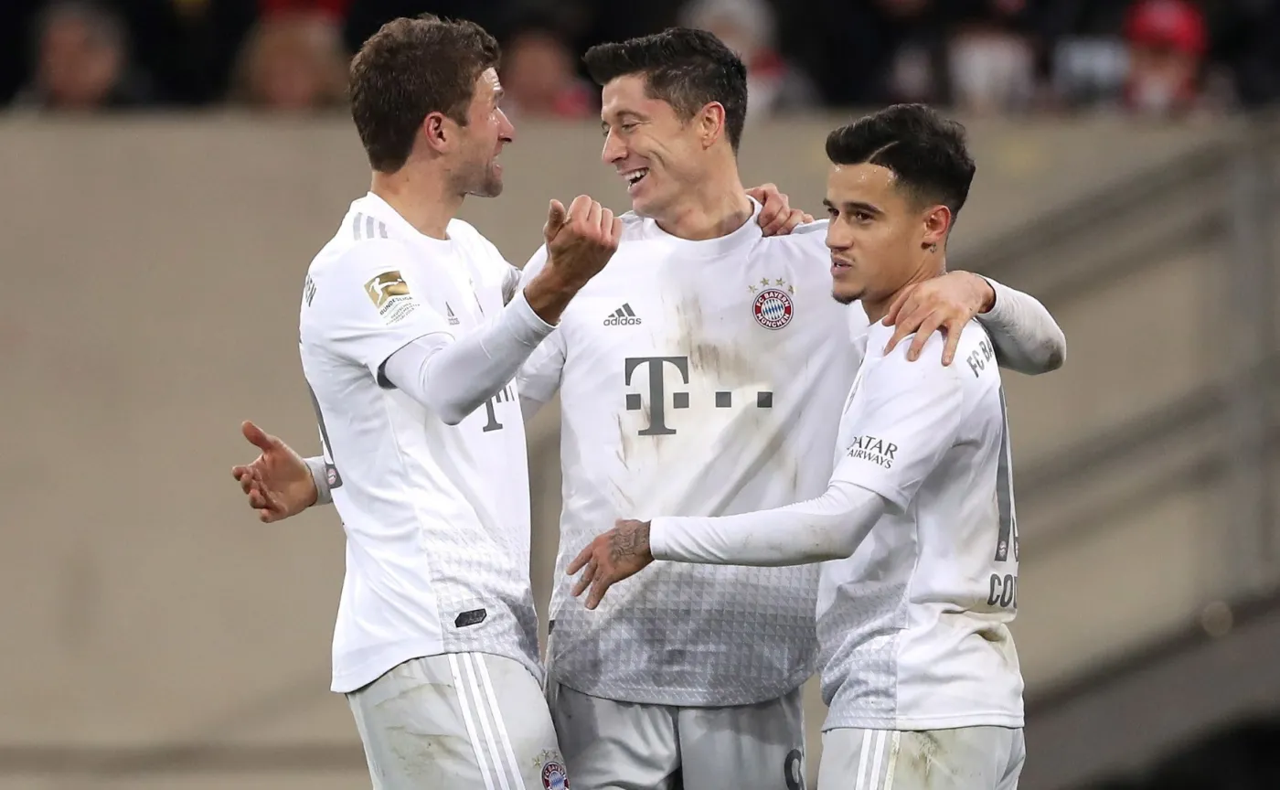 Philippe Coutinho Thomas Mueller i Robert Lewandowski