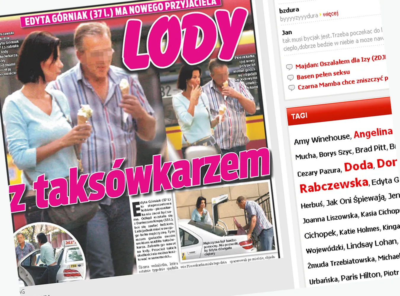 Górniak zaprosiła na lody taksówkarza
