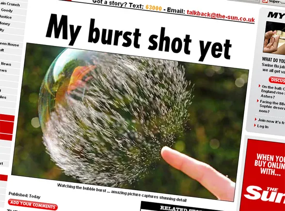 Zobacz, jak pęka bańka mydlana