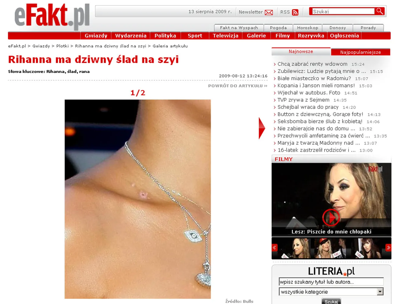 Zobacz tajemniczy ślad na ciele Rihanny