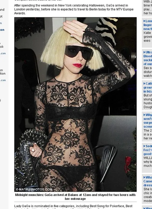 Lady GaGa biega w koronkach po mrozie