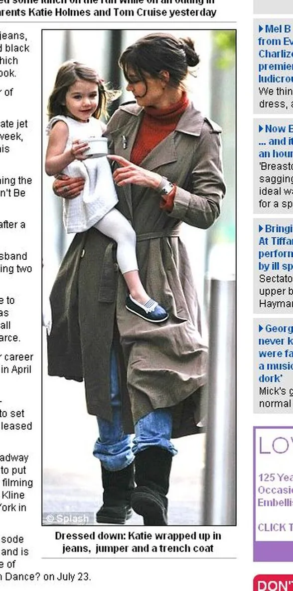 Katie Holmes chce wyziębić swoje dziecko?