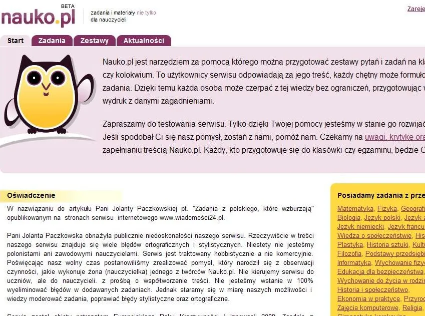 Zobacz "byki" na portalu dla nauczycieli