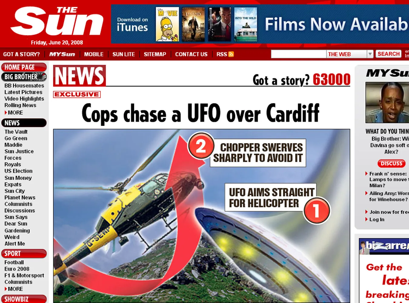 UFO prawie staranowało policyjny helikopter