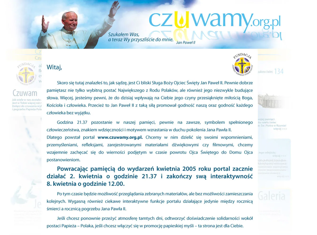 Opisz swoją historię papieską