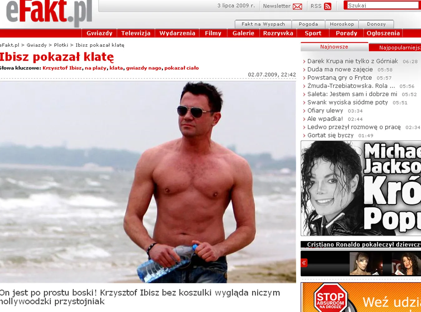 Ibisz pokazał klatę