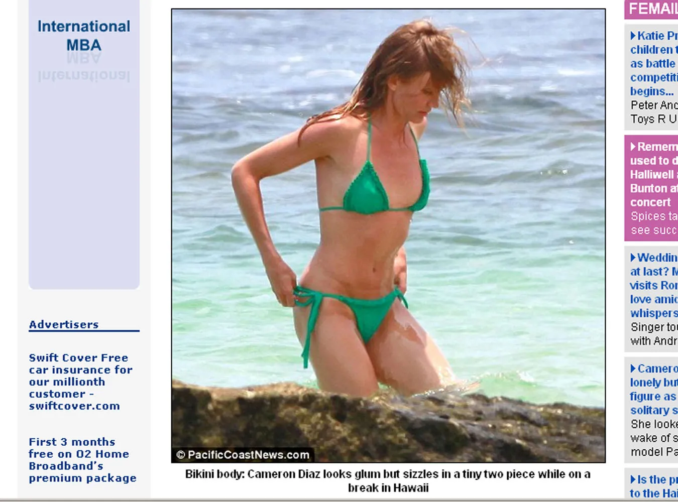 Zobacz Cameron Diaz w skąpym bikini