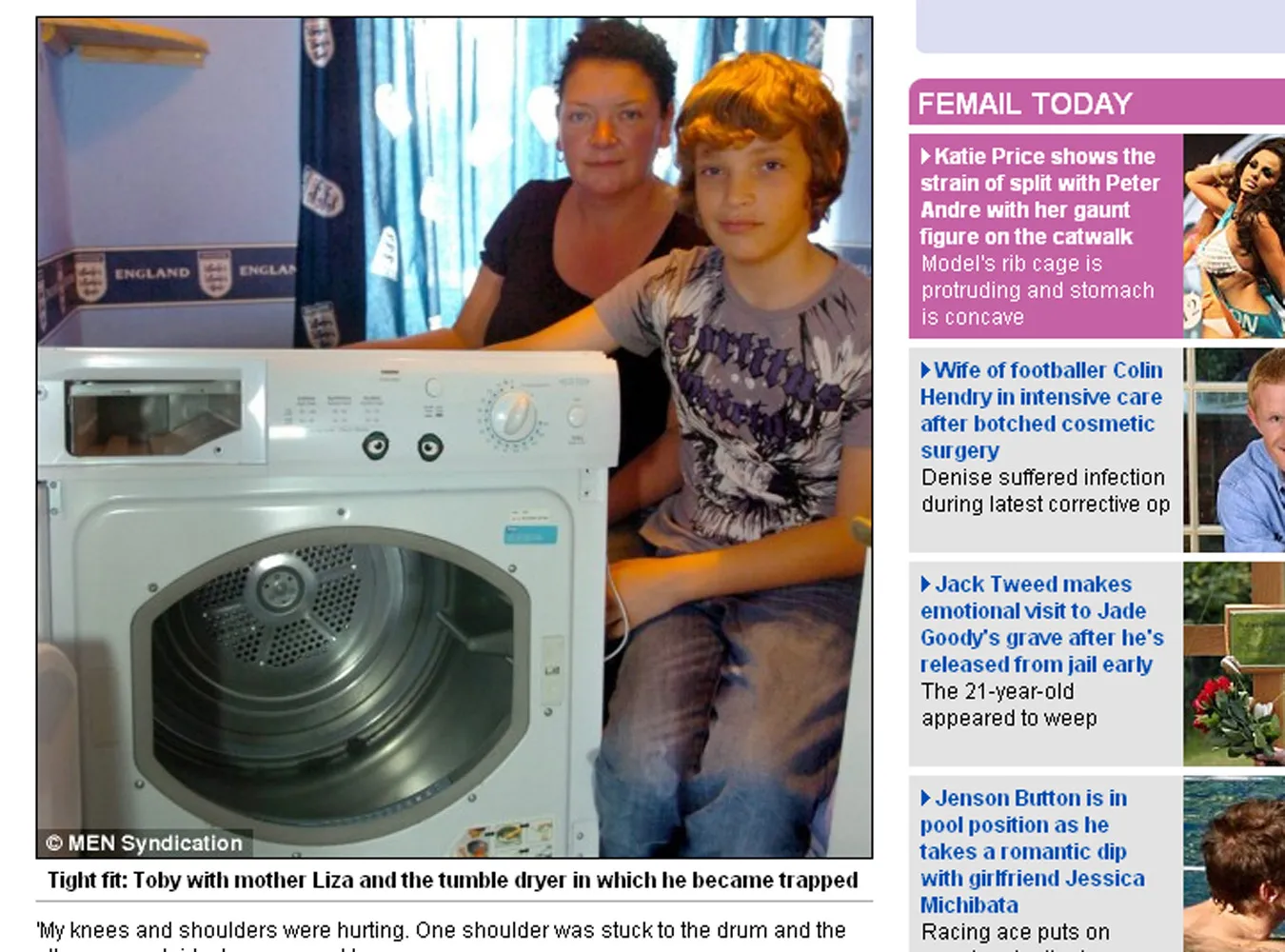 Chłopiec utknął w suszarce - pomogli strażacy