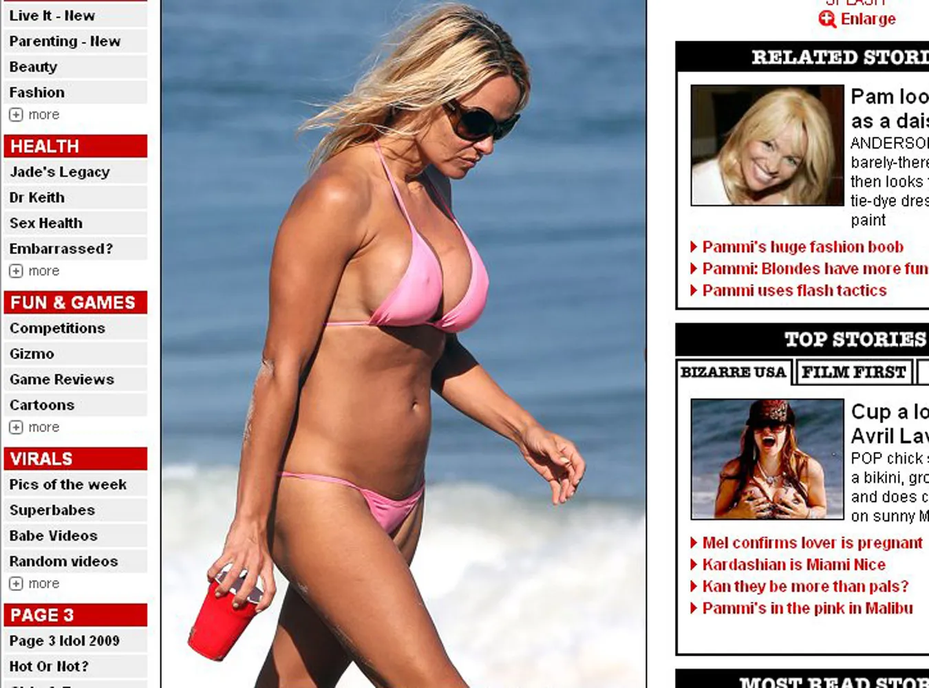 Pamela Anderson przyłapana w skąpym bikini