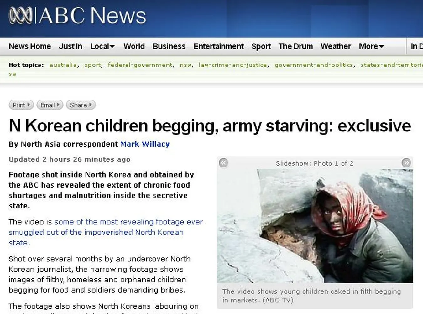 Film z Korei Płn.: Phenian nie może normalnie wyżywić armii