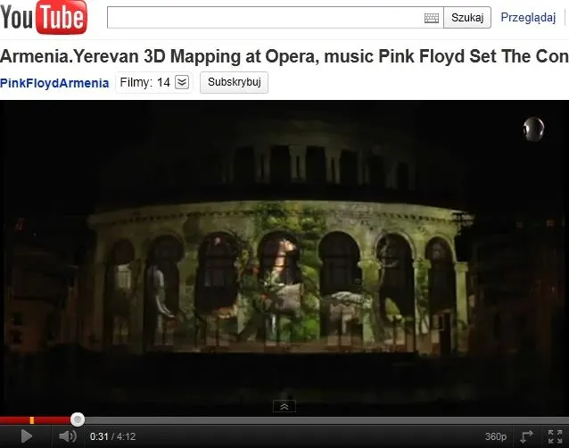 Niesamowity pokaz. Mapping 3D na gmachu opery