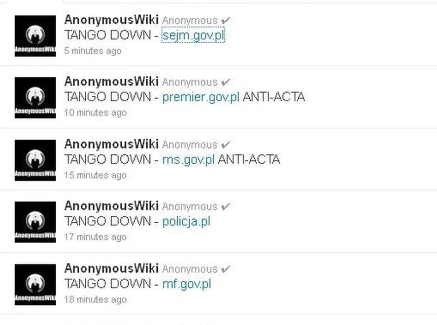 Nowy atak Anonymous. "Mamy dokumenty, będziemy ujawniać"