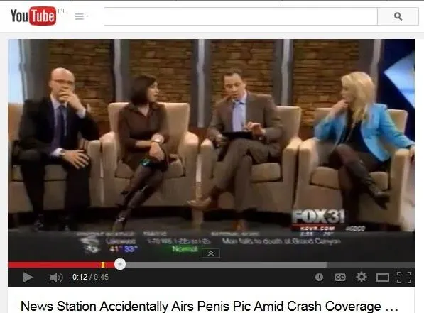 Wpadka na wizji. Zamiast zdjęć z katastrofy, pokazano męskie genitalia [WIDEO]