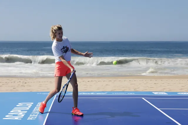 Eugenie Bouchard i Juan Martin del Potro spotkali się na meksykańskiej plaży