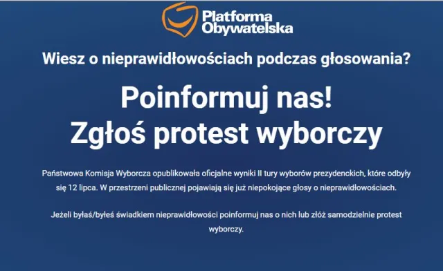 Komitet Trzaskowskiego uruchamia specjalną stronę. "Kilkaset tysięcy ludzi nie mogło zagłosować"