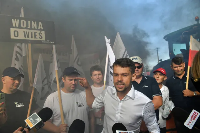 Protest AgroUnii. Kołodziejczak: Policjant psiknął mi gazem prosto w oczy