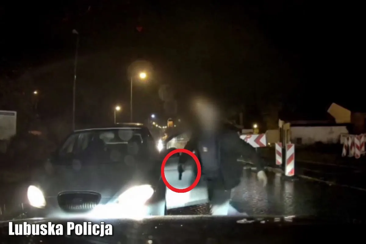 Bronią groził innemu kierowcy. Bandyta drogowy teraz pożałuje [WIDEO]