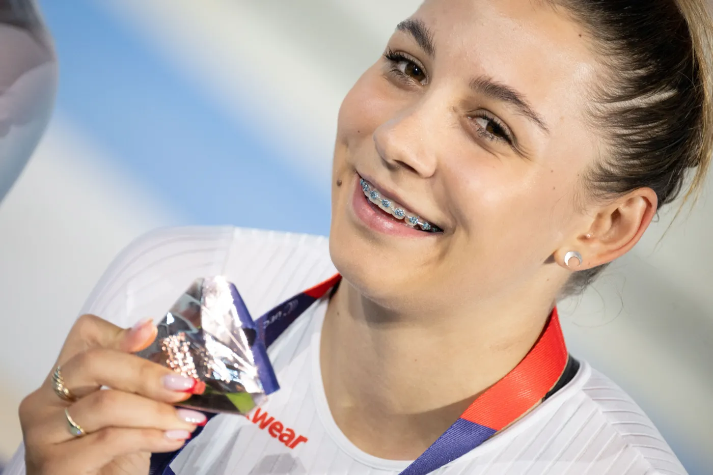 Nikola Wielowska na podium mistrzostw Europy w wyścigu scratch