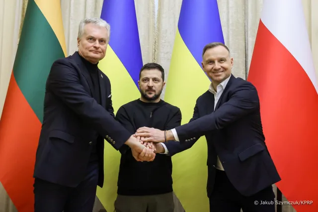 Duda, Nauseda i Zełenski we Lwowie. Jest Wspólna Deklaracja Prezydentów Trójkąta Lubelskiego