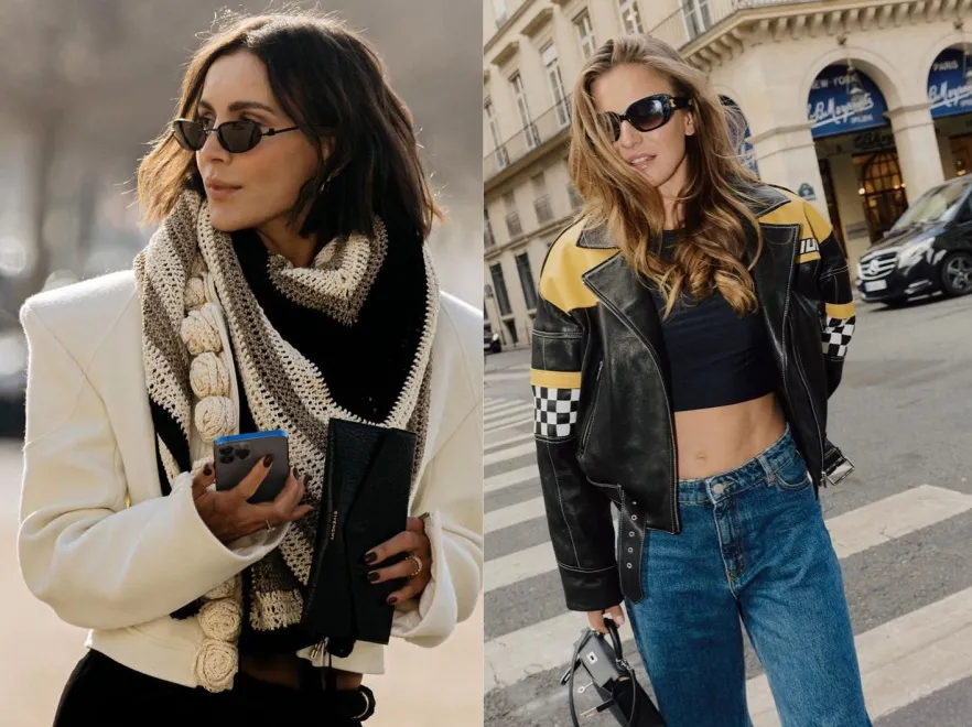 Bardzo stylowo i "bardzo osobno". Anna Lewandowska i Sara Boruc podbijają paryski tydzień mody [FOTO]