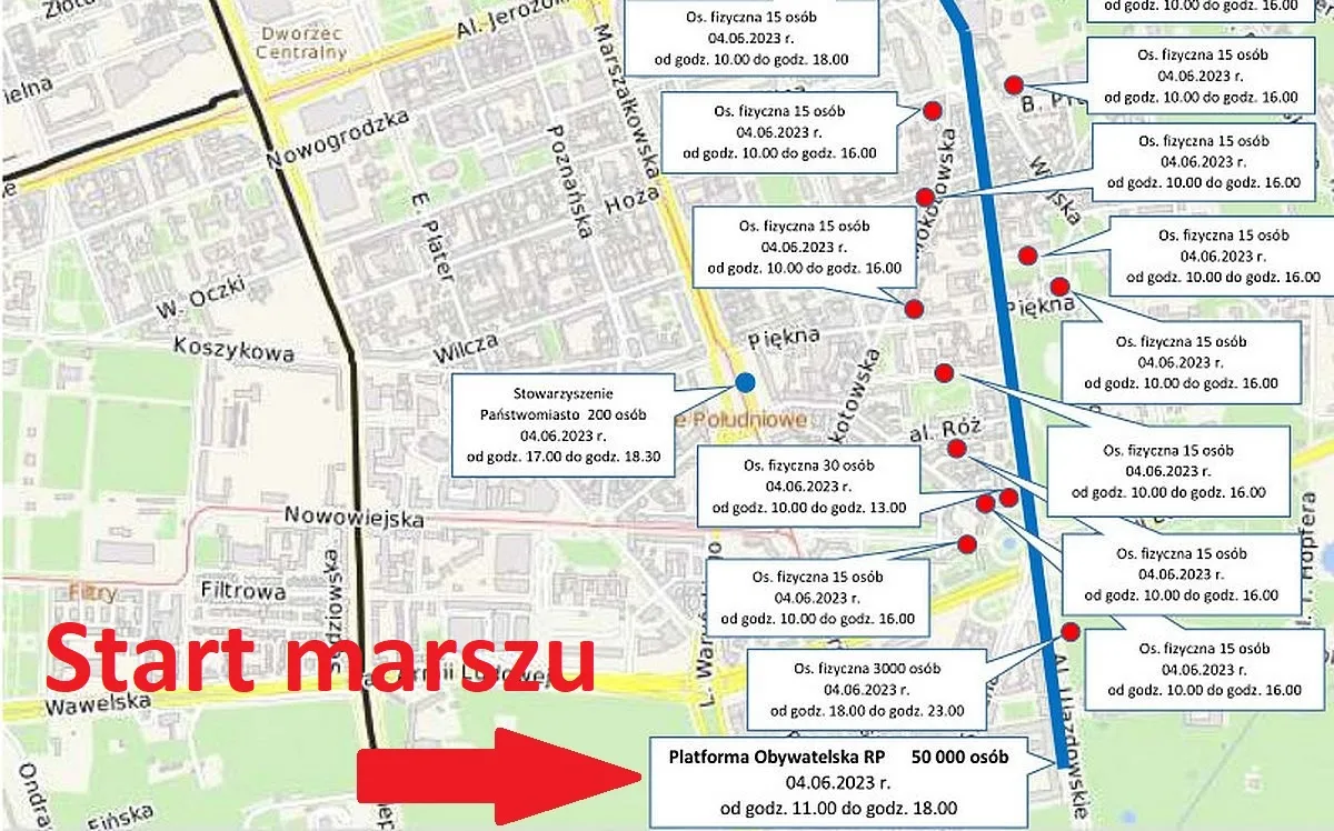 Marsz 4 czerwca: trasa, zamknięte ulice, jak dojechać?