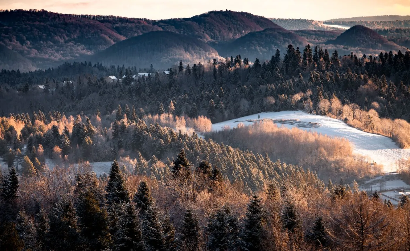 Bieszczady zimą śnieg