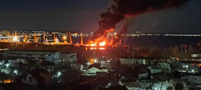 Ukraiński atak na Krym. Rosja potwierdziła uszkodzenie okrętu "Nowoczerkask"
