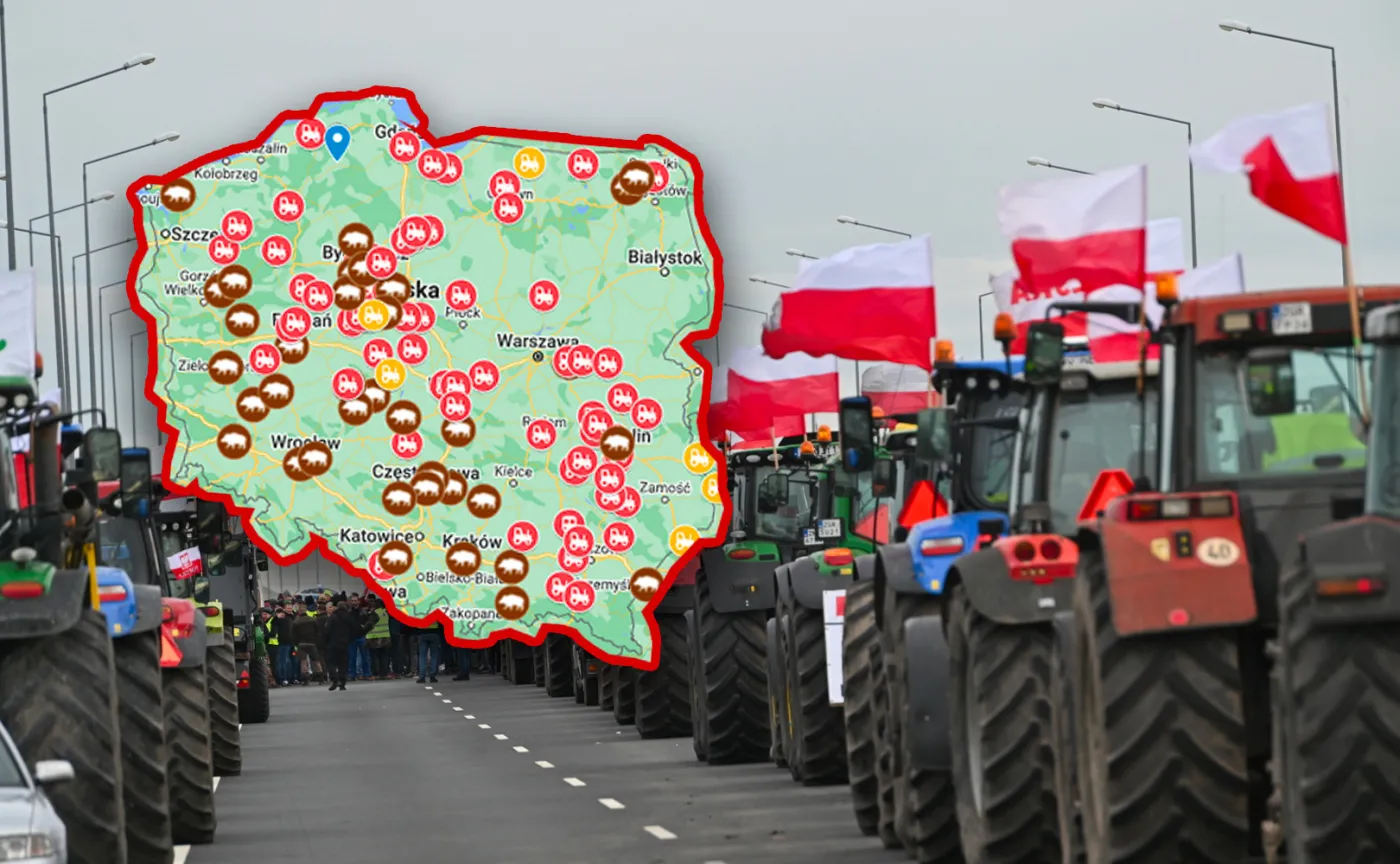 Dziś protest rolników na ostro! Gdzie drogi będą zablokowane? MAPA i objazdy
