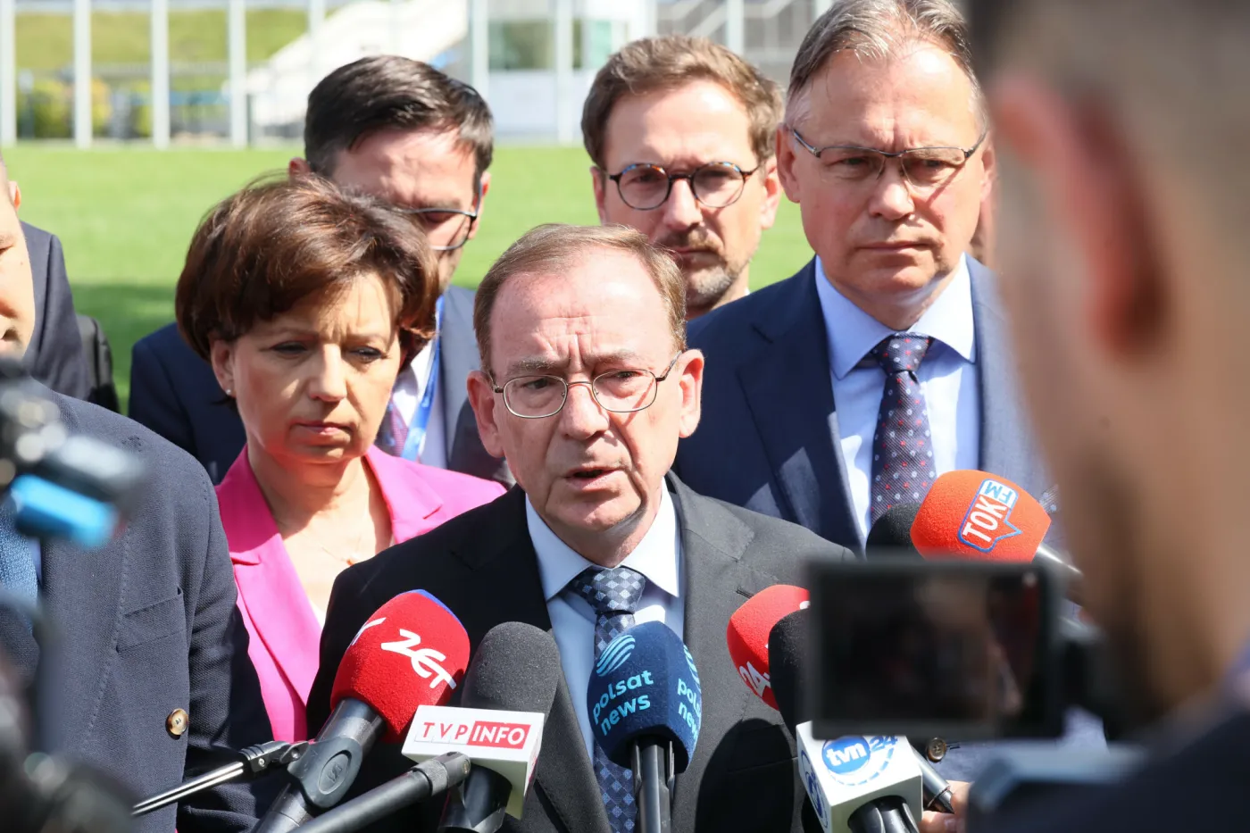 Europos?owie PiS przed siedzib? Rady Europy