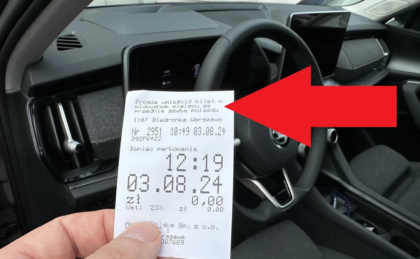 Pobranie biletu parkingowego nie załatwia sprawy