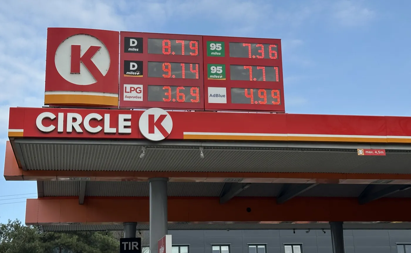 Stacja paliw Circle K - ceny paliw z 27 marca 2026