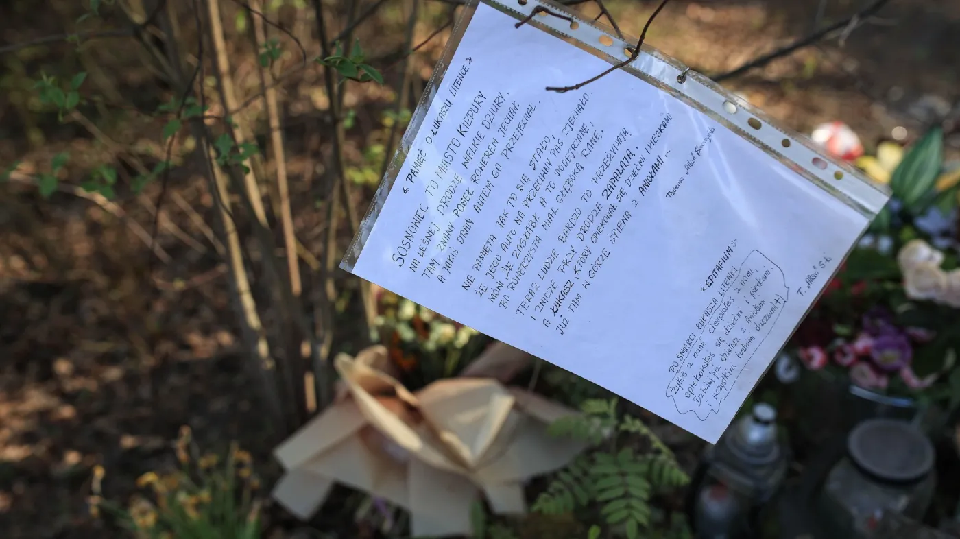 Miejsce tragicznego wypadku posła Łukasza Litewki