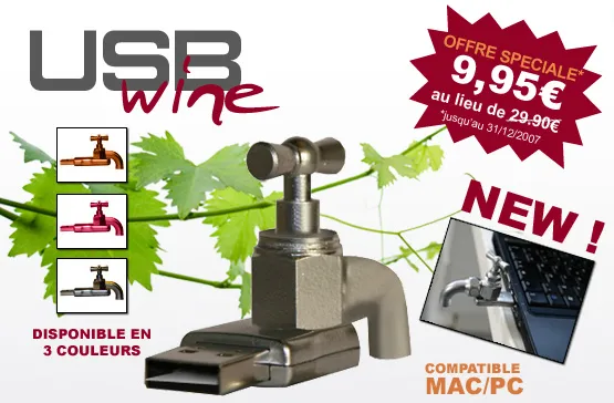 Kranik do wina na usb