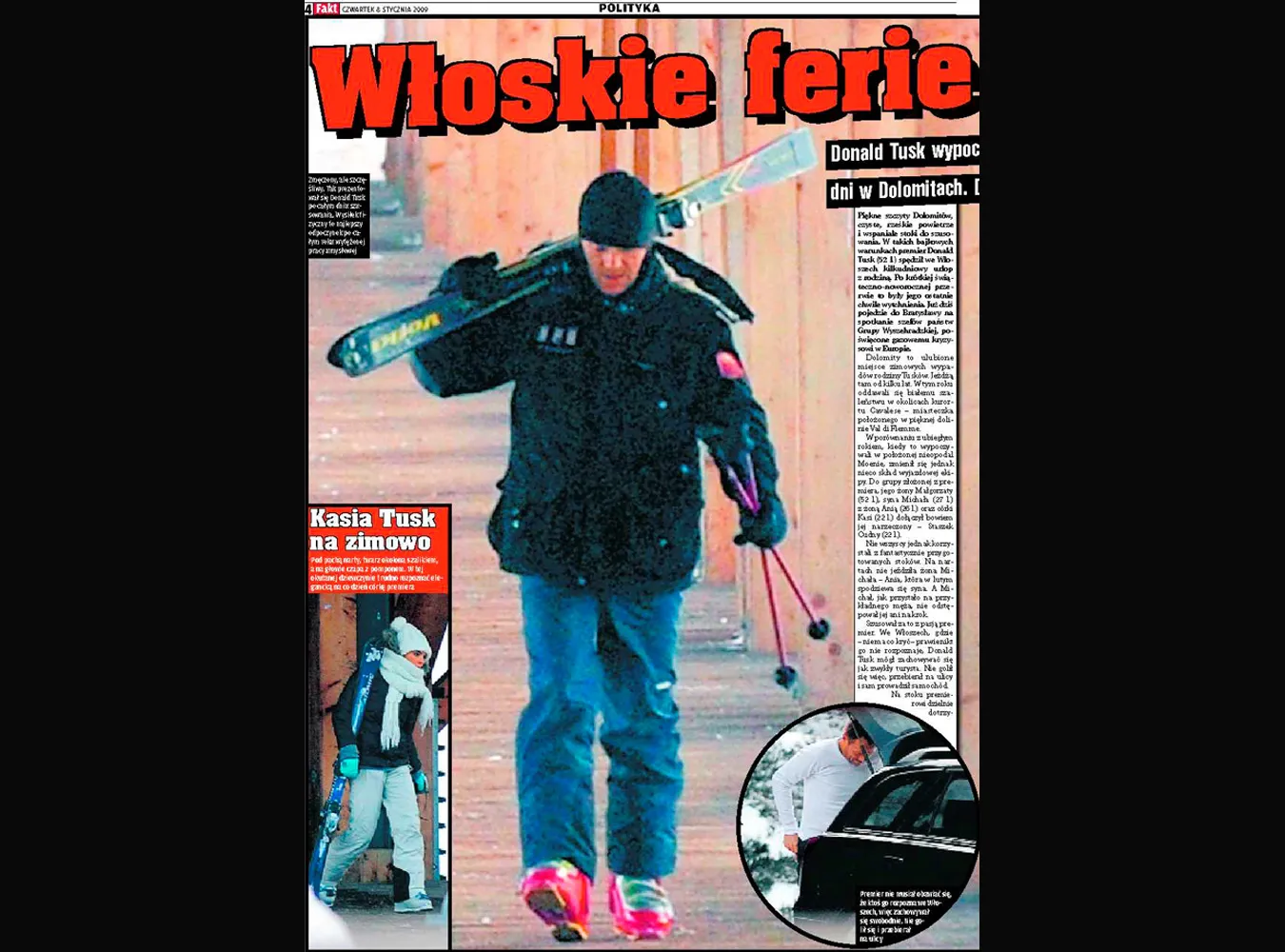 Premier szusuje po włoskich zboczach