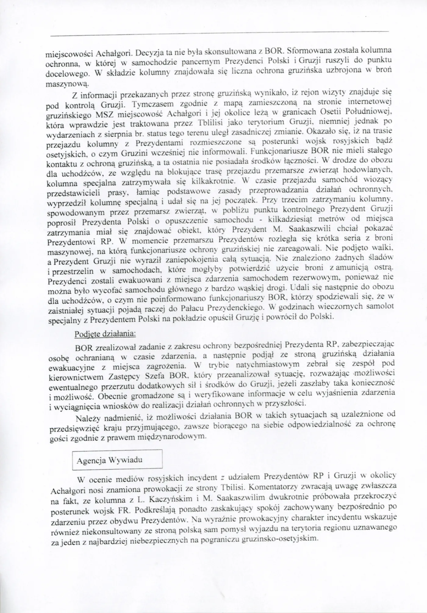 Przeczytaj raport ABW o strzelaninie w Gruzji