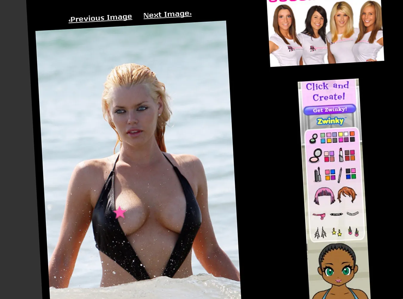 Biust gwiazdy chciał popatrzeć na morze?