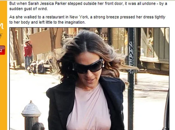 Wiatr obnażył Sarę Jessikę Parker