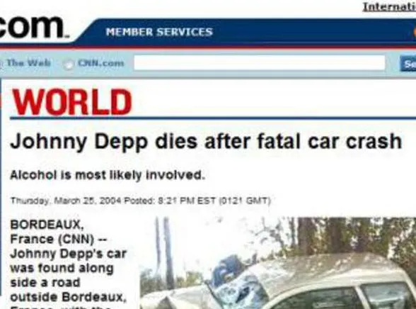 Johnny Depp nie żyje?