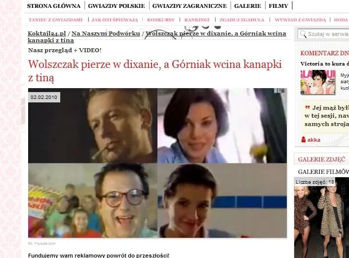 Gwiazdy w reklamach sprzed lat