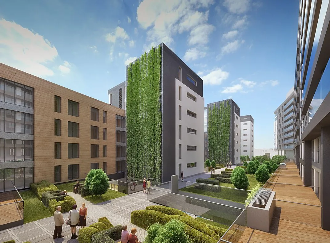 Duże osiedle przy torach na Woli