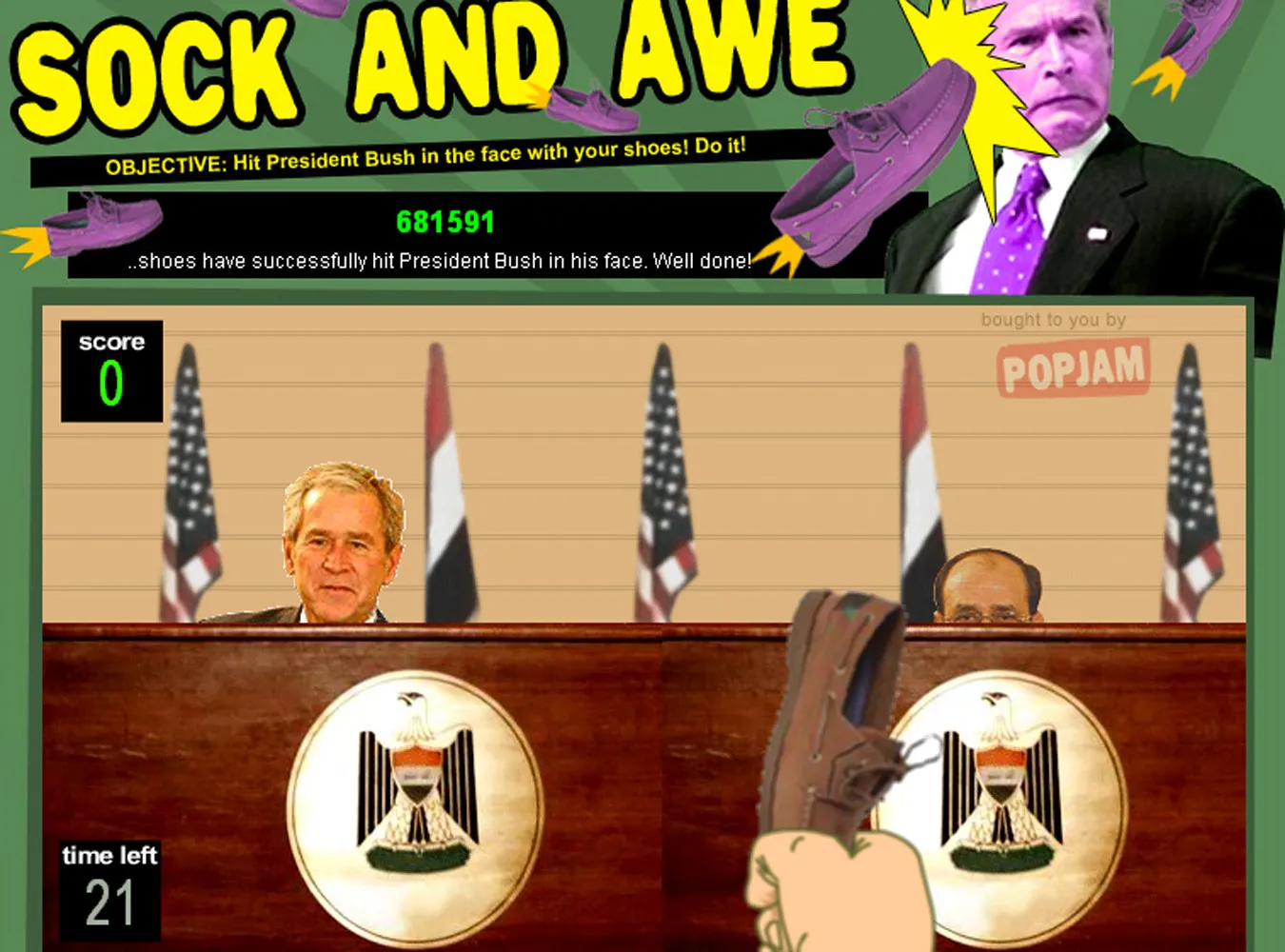 Możesz rzucić butem w prezydenta Busha