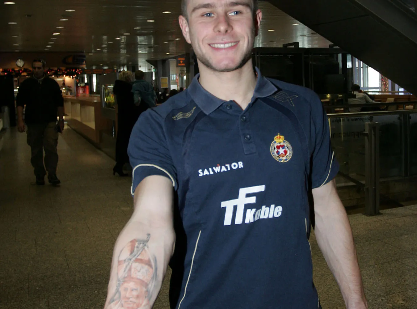 Wiślak wytatuował sobie portret Jana Pawła II