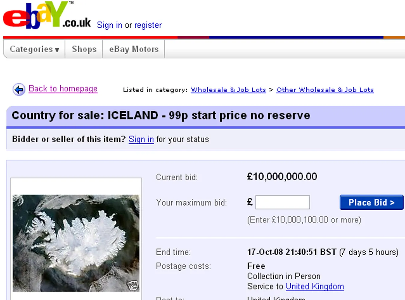 Islandia jest na sprzedaż