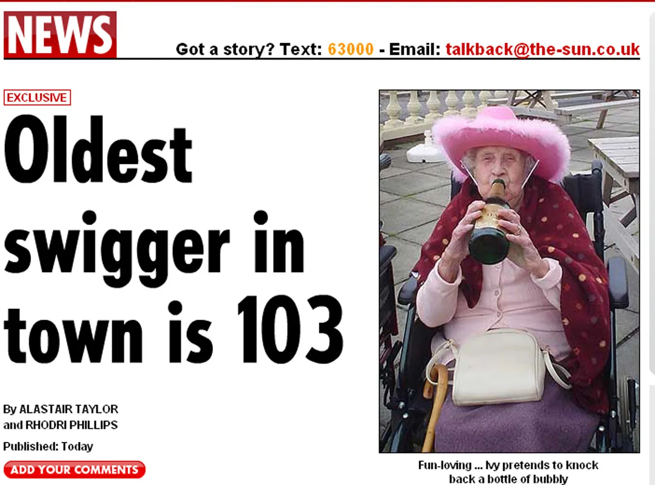 Zobacz 103-letnią imprezowiczkę