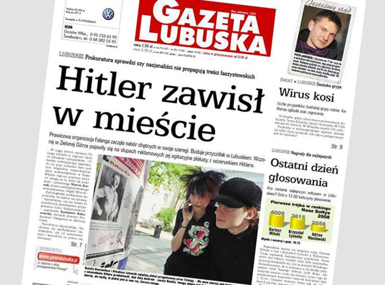 Faszyści rekrutują Polaków zdjęciem Hitlera