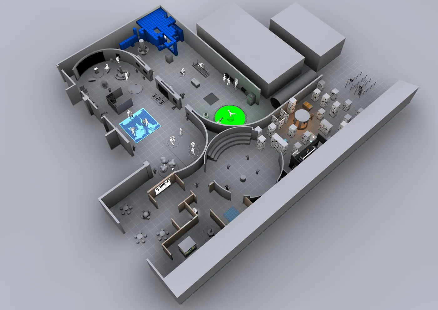 Schemat pomieszczeń wystawy  quot;Galeria dla młodzieży quot;