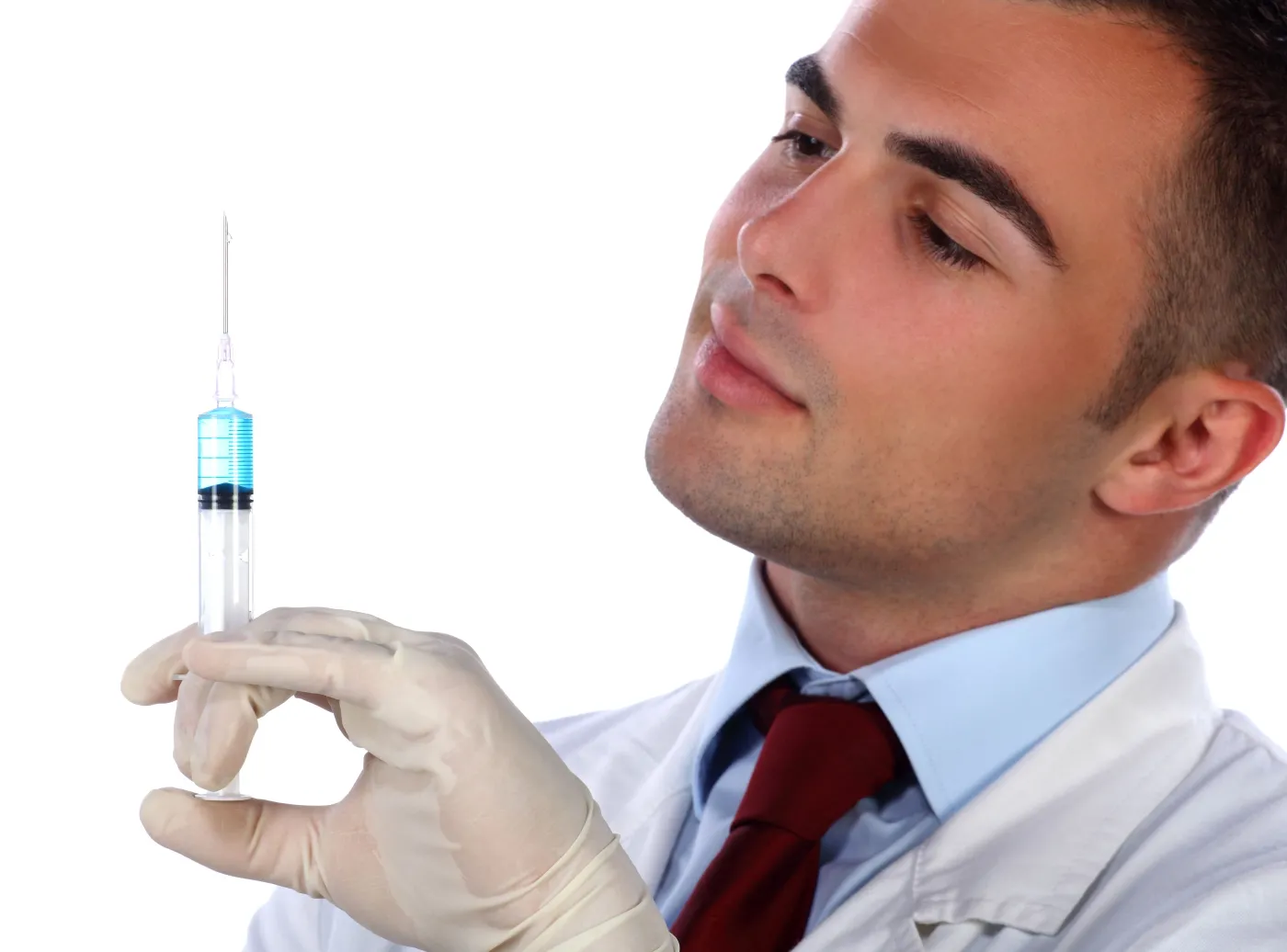 lekarz ze strzykawką